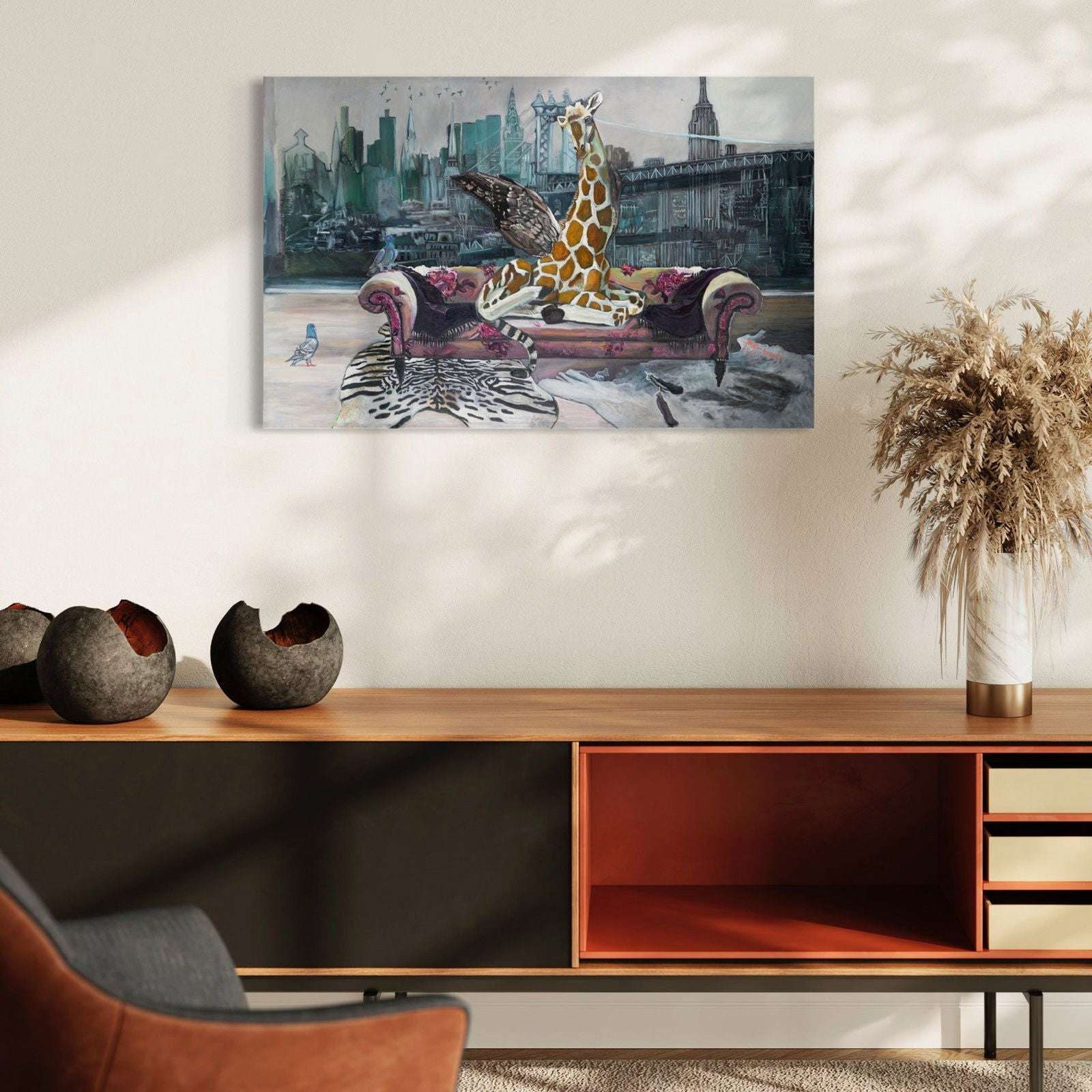 Deep Inside the Concrete Jungle, Archón Shofet Holds Court - Tanya Johnston Art