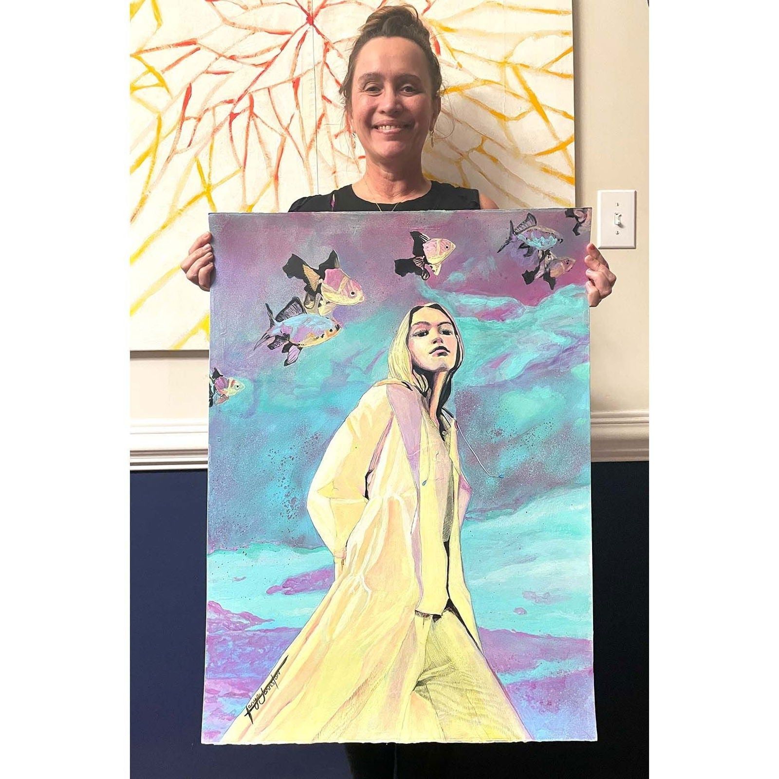 Fish out of Water (Original) - Tanya Johnston Art