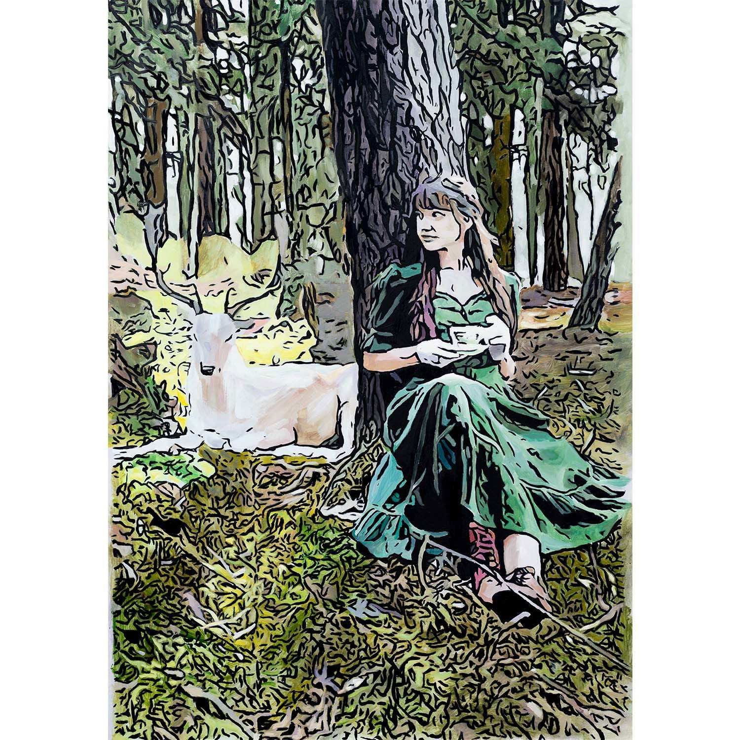 Maid Marion Takes Tea - Tanya Johnston Art