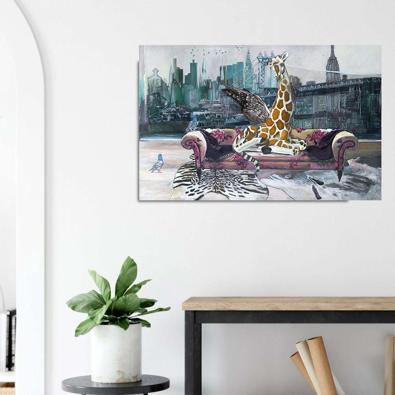 Deep Inside the Concrete Jungle, Archón Shofet Holds Court - Tanya Johnston Art